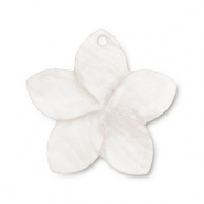 Muschel Anh&auml;nger Blume White