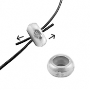 Stainless Steel - Rostfrei Stahl Schmuckzubeh&ouml;r Smart-Stopperperlen mit Motiv 9mm Silver