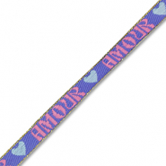 BY31® Schmuckband mit Text "Amour" Lavender blue-pink-light blue-gold