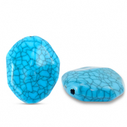 Acrylperlen Hexagon Blue
