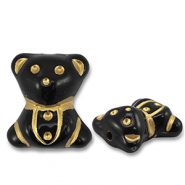 Acrylperlen B&auml;r Black-gold