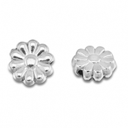 Stainless Steel - Rostfrei Stahl Perlen Blume Silver