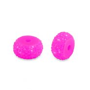 Resin Perlen Rondell 12mm Magenta pink