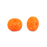 Resin Perlen Rondell 10mm Neon orange