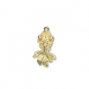 Brass TQ Metall Anh&auml;nger Fisch Gold-orange