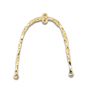Stainless Steel - Rostfrei Stahl Anh&auml;nger / Zwischenst&uuml;ck Bogen Gold