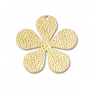 Stainless Steel - Rostfrei Stahl Anhänger Blume Gold
