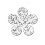Stainless Steel - Rostfrei Stahl Anhänger Blume Silver