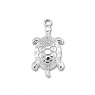 Stainless Steel - Rostfrei Stahl Anh&auml;nger Schildkr&ouml;te Silver