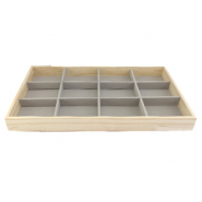 Schmuckdisplay 12-F&auml;cher Natural-grey