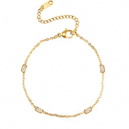 Armb&auml;nder aus Stainless Steel - Rostfreiem Stahl Crystal Gold