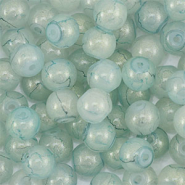 4 mm Glasperlen mit Glitzer Greenish grey-gold