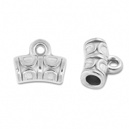 Stainless Steel - Rostfrei Stahl Perlen Tube mit Öse Silver
