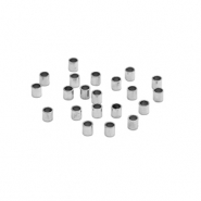Stainless Steel - Rostfrei Stahl Perlen Quetschperlen Tube 2mm Silver