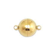 Stainless Steel - Rostfrei Stahl Schmuckzubeh&ouml;r Magnetverschluss Ball 6mm Gold