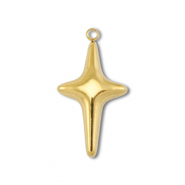 Stainless Steel - Rostfrei Stahl Anhänger Kreuz Gold
