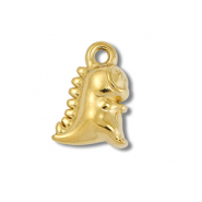 Stainless Steel - Rostfrei Stahl Anhänger Dino Gold