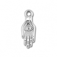 Stainless Steel - Rostfrei Stahl Anhänger Hand mit Auge Silver