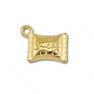 Stainless Steel - Rostfrei Stahl Anh&auml;nger Bonbon Gold