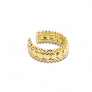 Ohrringe aus Stainless Steel - Rostfreiem Stahl Ear Cuff Herz Gold