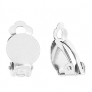 Stainless Steel - Rostfrei Stahl Schmuckzubeh&ouml;r Clip-Ohrringe Silver