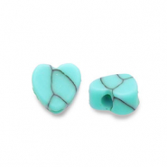 Naturstein Perlen Turquoise Herz Turquoise