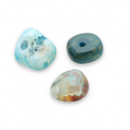 Naturstein Perlen Achat Multicolour blue