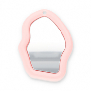 Statement-Anhänger Spiegel Light apricot pink