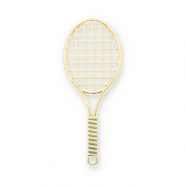 Statement-Anhänger Tennisschläger Gold