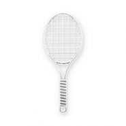 Statement-Anhänger Tennisschläger Silver