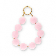 Schlüsselanhänger Pompom Light pink-gold