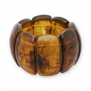 Resin-Armbänder Transparent amber brown