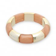 Resin-Armbänder Gold-terracotta rose