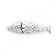 Stainless Steel - Rostfrei Stahl Anh&auml;nger Fisch Silver-transparent