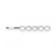 Haarschmuck Haarklammer mit Strass Silver-transparent