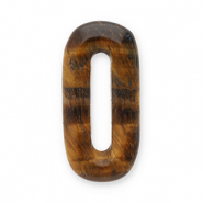 Naturstein Anh&auml;nger Tigerauge Oval Golden brown