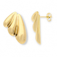 Ohrringe aus Stainless Steel - Rostfreiem Stahl Ohrstecker Gold