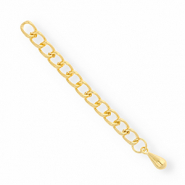 Metall Zubeh&ouml;r DQ Verl&auml;ngerungskette Tropfenform Gold (Nickelfrei)