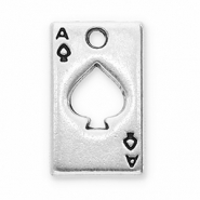Metall Anh&auml;nger DQ Spatenasse Antik silber (Nickelfrei)