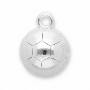 Metall Anh&auml;nger DQ Fu&szlig;ball Antik silber (Nickelfrei)
