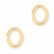 Metall Zubeh&ouml;r DQ Bindering Oval Gold (Nickelfrei)