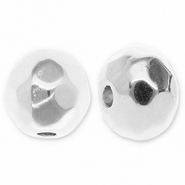 Metall Perlen DQ Facett Geschliffen 6mm Antik silber (Nickelfrei)