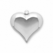 Stainless Steel - Rostfrei Stahl Anh&auml;nger Herz Silver