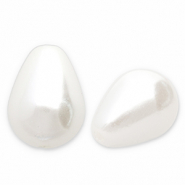 Imitationsperlen Tropfenform White