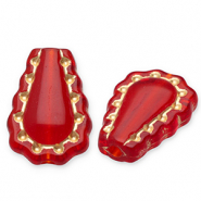 Acrylperlen Tropfenform Red-gold