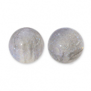 8 mm Acrylperlen mit Glitzer Grey-turquoise