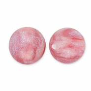 12 mm Acrylperlen mit Glitzer Pink-turquoise