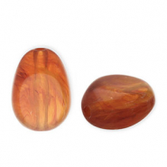 Acrylperlen Eierförmig Orange brown