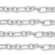 Aluminium Schmuckzubeh&ouml;r Gliederkette Ankerkette Silver