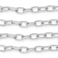 Aluminium Schmuckzubeh&ouml;r Gliederkette Ankerkette Silver